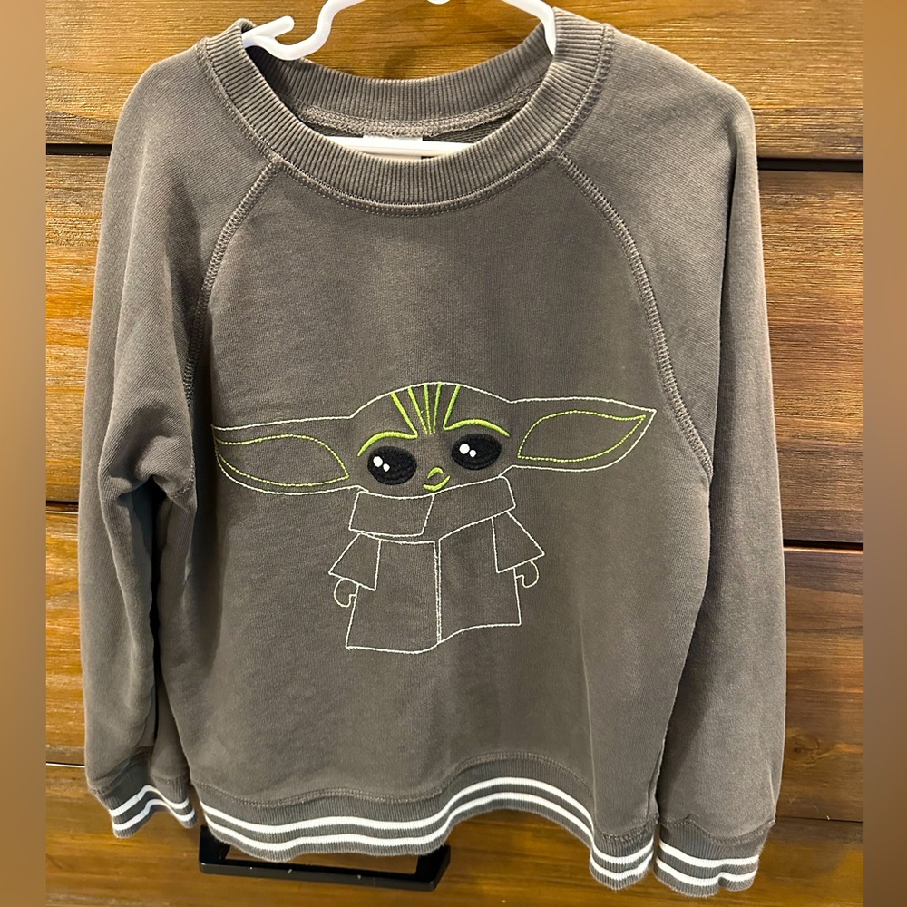 Star Wars Gray Sweatshirt with Green Accents
